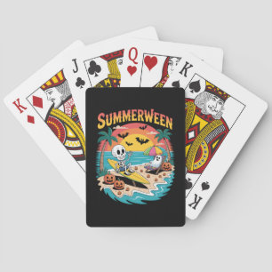 Summerween Skeleton Halloween Pokerkaarten