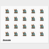 Summerween Skeleton – Spooky Ice Cream Halloween V Ronde Sticker (Vel)