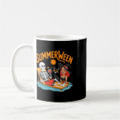 Summerween Skeleton Witch Funny Summer Halloween Koffiemok (Links)