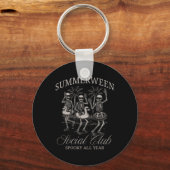 Summerween Sociale Club Skelet Dansen Zomer Hal Sleutelhanger (Voorkant)