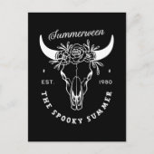 Summerween spooky gothic summer party theme black briefkaart (Voorkant)