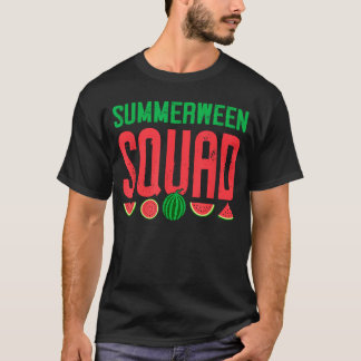 Summerween Squad Funny Spooky Summer Summerween Ha T-shirt