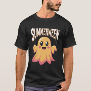 Summerween strand spook met zonnebril en zandkaste t-shirt