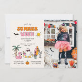Summerween Summer Pool Halloween Feest Foto Kaart (Voorkant)
