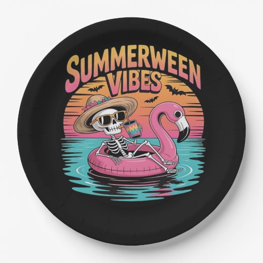 Summerween - Summerween Beach - Summerween Witch - Papieren Bordje (Voorkant)