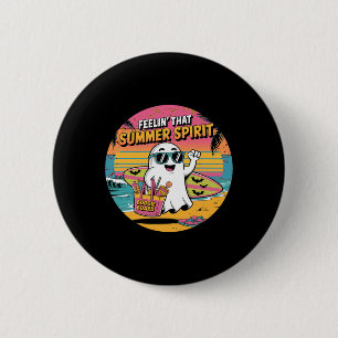 Summerween Surfen Summer Halloween Geesten Ronde Button 5,7 Cm