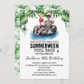 Summerween Tropical Skeleton Birthday Party Kaart (Voorkant / Achterkant)