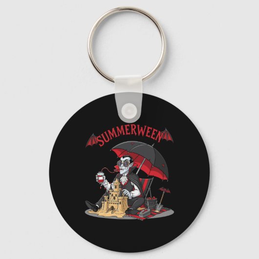 Summerween Vampier Strand Dracula Zandkasteel Goti Sleutelhanger (Voorkant)
