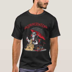 Summerween Vampier Strand Dracula Zandkasteel Goti T-shirt