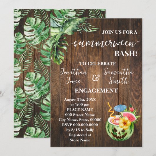 Summerween Verloving bruiloft feest Kaart (Voorkant / Achterkant)