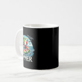 Summerween Vibes Funny Skeleton Halloween Beach Va Koffiemok (Voorkant links)