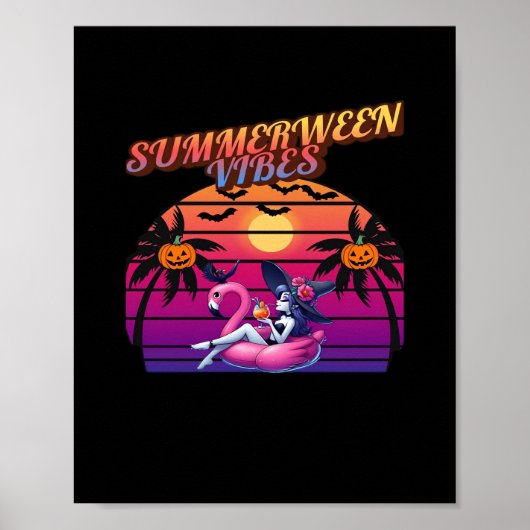 Summerween Vibes Heks Flamingo Float, Heks Summer Poster (Voorkant)