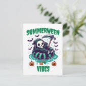 Summerween Vibes – Reaper Relaxed Briefkaart (Staand voorkant)