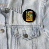 Summerween Vibes Retro Beach Gothic Style T-shirt Ronde Button 5,7 Cm (In situ)
