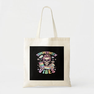 Summerween Vibes Schattig Skelet Meisje Zomer Hall Tote Bag