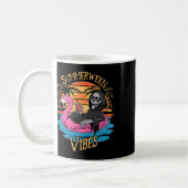 Summerween Vibes Skeleton Flamingo Spooky Hallowee Koffiemok (Links)