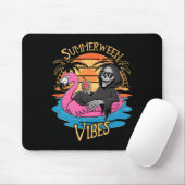 Summerween Vibes Skeleton Flamingo Spooky Hallowee Muismat (Met muis)