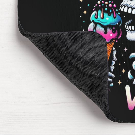 Summerween Vibes Skeleton Ice Cream Summer Hallowe Muismat (Hoek)