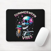 Summerween Vibes Skeleton Ice Cream Summer Hallowe Muismat (Met muis)