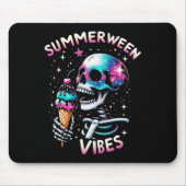 Summerween Vibes Skeleton Ice Cream Summer Hallowe Muismat (Voorkant)