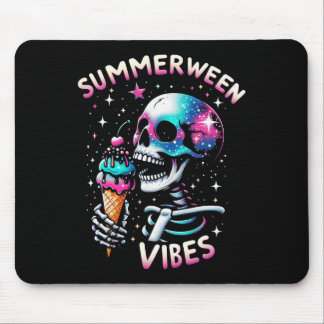 Summerween Vibes Skeleton Ice Cream Summer Hallowe Muismat