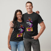 Summerween Vibes Skeleton Riding a Shark T-shirt (Unisex)