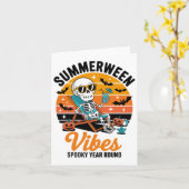 Summerween Vibes Spooky het hele jaar door Hallowe Kaart (Gele Bloem)