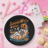 Summerween Vibes Spooky Summer Pumpkin Schattige Papieren Bordje (Feest)