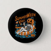 Summerween Vibes Spooky Summer Pumpkin Schattige Ronde Button 5,7 Cm (Voorkant)