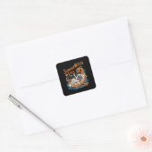 Summerween Vibes Spooky Summer Pumpkin Schattige Vierkante Sticker (Envelop)
