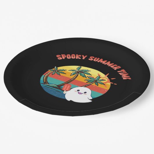 Summerween Vibes - Spooky Summer Time Classic Papieren Bordje (Gekanteld)