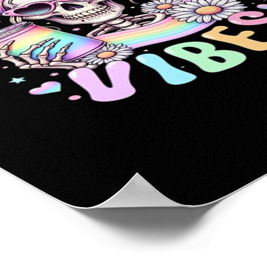 Summerween Vibes Sweet Skeleton Girl Summer Hallow Poster (Hoek)