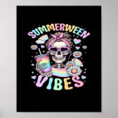 Summerween Vibes Sweet Skeleton Girl Summer Hallow Poster (Voorkant)