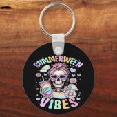 Summerween Vibes Sweet Skeleton Girl Summer Hallow Sleutelhanger (Voorkant)