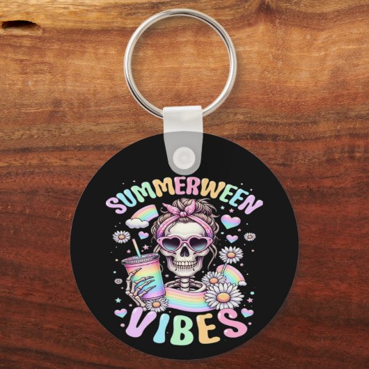 Summerween Vibes Sweet Skeleton Girl Summer Hallow Sleutelhanger (Voorkant)