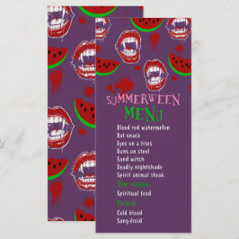 Summerween Watermeloen Feest Spoken Vampire Menu 