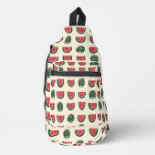 Summerween Watermeloen Schedel  Sling Bag (Voorkant)