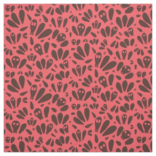 Summerween Watermelon Skull  Stof (Swatch)