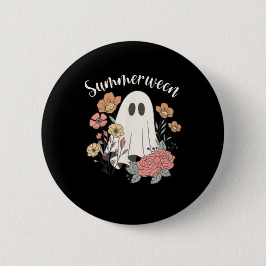 Summerween Wilde Bloem Grappige Geest Spoken Seizo Ronde Button 5,7 Cm (Voorkant)