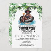 Summerween Witch Tropical Birthday Bash Kaart (Voorkant / Achterkant)