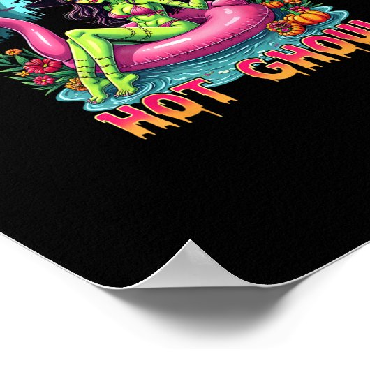 Summerween Witch Vibes Vacation Halloween Funny Pa Poster (Hoek)