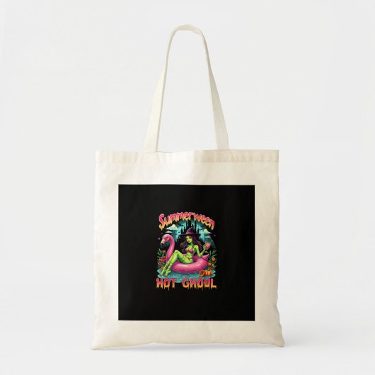 Summerween Witch Vibes Vacation Halloween Funny Pa Tote Bag (Voorkant)