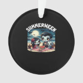 Summerween With A Family Of Vampires At The Beach  Ornament (voorkant)