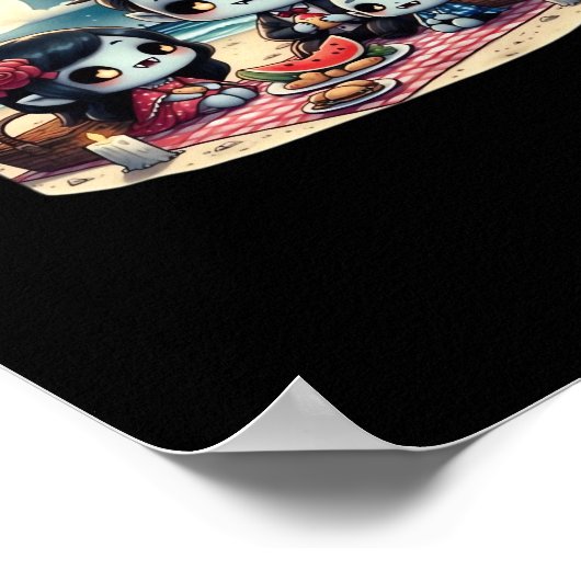 Summerween With A Family Of Vampires At The Beach  Poster (Hoek)