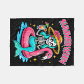Summerween Zeemeermin Skelet Halloween Flamingo Zo Fleece Deken (Voorkant (Horizontaal))