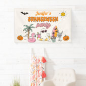Summerween Zomer Zwembad Halloween Verjaardagsfees Spandoek (Insitu)