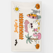 Summerween Zomer Zwembad Halloween Verjaardagsfees Spandoek (Verticaal)