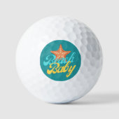Summery Beach Baby Word Art Golfballen (Voorkant)