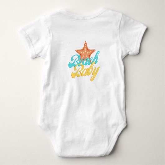 Summery Beach Baby Word Art Romper (Achterkant)