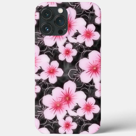 Summery Bright Pastel Roze Hibiscus Floral Pattern Case-Mate iPhone Case (Achterkant)
